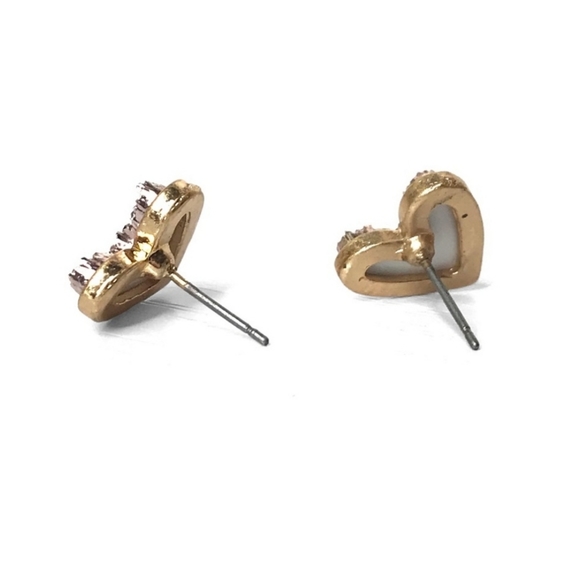 Valentine's Day gunmetal druzy heart stone stud earring - Picture 5 of 7